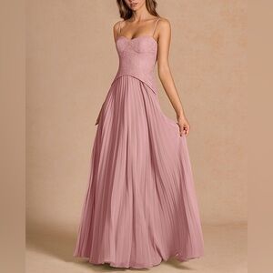 Azazie Daphine Light Pink Maxi Dress